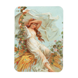 Möge Weihnachten hell und glücklich sein, Antique Magnet