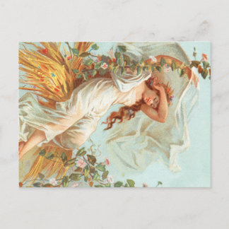 Möge Weihnachten hell und glücklich sein, Antique  Postkarte