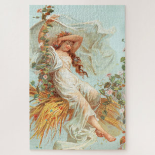 Möge Weihnachten hell und glücklich sein, Antique  Puzzle