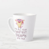 Mögen alle deine süßesten Träume wahr werden Milchtasse (Linke Ecke)