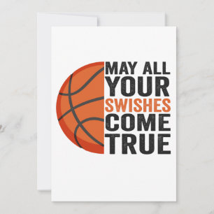 Mögen alle deine Würfe wahr werden Lustiger Basket Einladung