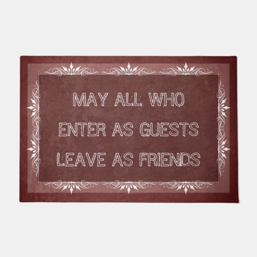 Mögen alle, die als Gäste verlassen werden als Fre Fußmatte (Vorderseite)