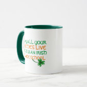 Mögen alle Enemies unter der irischen Tanzschule l Tasse (Vorderseite Links)
