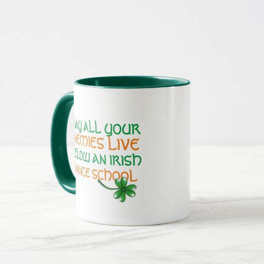 Mögen alle Enemies unter der irischen Tanzschule l Tasse (Vorderseite Links)