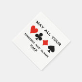 Mögen alle Ihre Finessen und Schinken Bridge Spaß Serviette (Ecke)