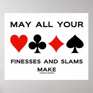 Mögen alle Ihre Finessen und Schinken machen (Card Poster