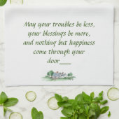 "Mögen alle Ihre Probleme weniger sein" Skizze Geschirrtuch (Gefaltet)