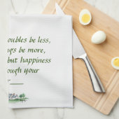 "Mögen alle Ihre Probleme weniger sein" Skizze Geschirrtuch (Viertel Falte)