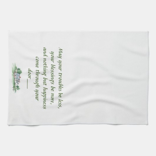 "Mögen alle Ihre Probleme weniger sein" Skizze Geschirrtuch (Horizontal)