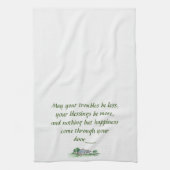 "Mögen alle Ihre Probleme weniger sein" Skizze Geschirrtuch (Vertikal)