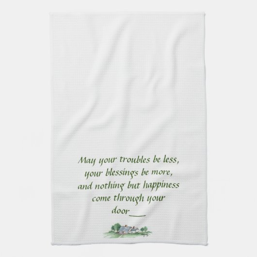 "Mögen alle Ihre Probleme weniger sein" Skizze Geschirrtuch (Vertikal)