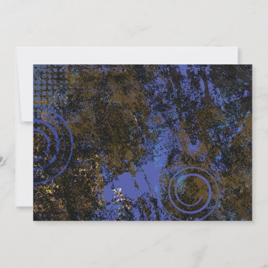 Mogen David Circular Star Bar Mitzvah Einladung (Rückseite)