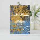 Mogen David Circular Star Bar Mitzvah Party Card Einladung (Stehend Vorderseite)