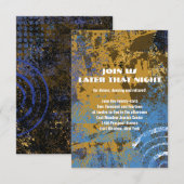 Mogen David Circular Star Bar Mitzvah Party Card Einladung (Vorne/Hinten)