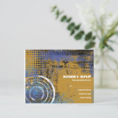 Mogen David Circular Star Bar Mitzvah Replik Card RSVP Karte (Stehend Vorderseite)