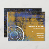 Mogen David Circular Star Bar Mitzvah Replik Card RSVP Karte (Vorne/Hinten)
