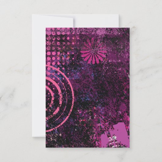 Mogen David Circular Star Bat Mitzvah Party Card Einladung (Rückseite)