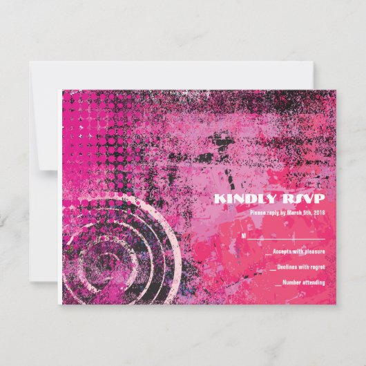 Mogen David Circular Star Bat Mitzvah Replik Card RSVP Karte (Vorderseite)