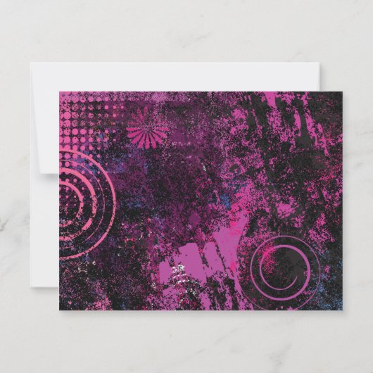 Mogen David Circular Star Bat Mitzvah Replik Card RSVP Karte (Rückseite)