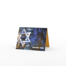 Mogen David Circular Star geklappt Danke Karte