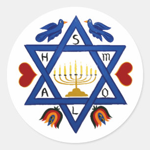 Mogen David - Davidsstern Runder Aufkleber