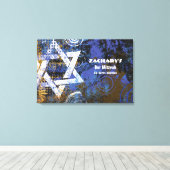 Mogen David Star Bar Mitzvah Sign an Board Leinwanddruck (Insitu (Holzboden))
