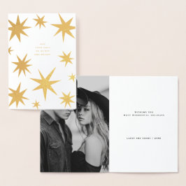 Mögen deine Tage fröhliche und helle goldene Stern Folienkarte