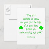 Mögen deine Taschen schwer sein... Postkarte (Vorne/Hinten)