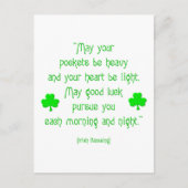 Mögen deine Taschen schwer sein... Postkarte (Vorderseite)