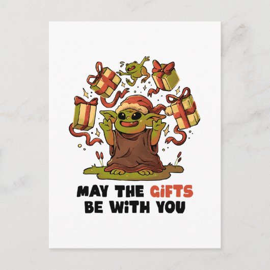 Mögen die Geschenke bei dir sein Einladungspostkarte (Vorderseite)