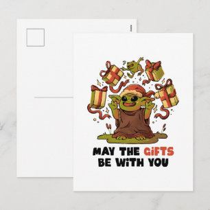 Mögen die Geschenke bei dir sein Feiertagspostkarte