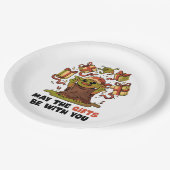 Mögen die Geschenke bei dir sein Pappteller (Schrägansicht)