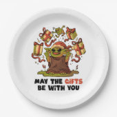 Mögen die Geschenke bei dir sein Pappteller (Vorderseite)