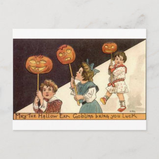 Mögen die Halloween-Goblins dir Glück bringen Postkarte