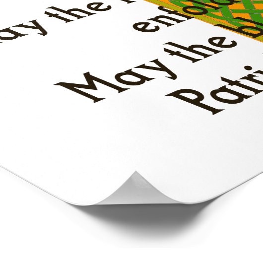 Mögen die irischen Hügel Sie krönen - irisches Zit Poster (Ecke)