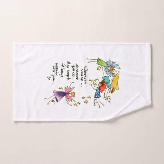 "Mögen Engel immer über dich wachen" zeichnend Handtuch (Handtuch)