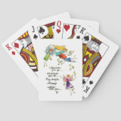 "Mögen Engel immer über dich wachen" zeichnend  Spielkarten (Rückseite)