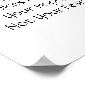 Mögen Ihre Entscheidungen Ihre Hoffnung widerspieg Poster (Ecke)