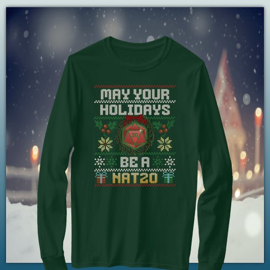 Mögen Ihre Ferien ein Nat20 Ugly Sweater Design se T-Shirt