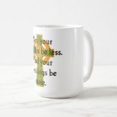 Mögen Ihre Probleme geringer sein - irisches Zitat Kaffeetasse (VorderseiteRechts)