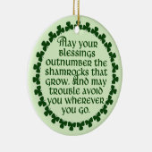 Mögen Ihre Segnungen die Kleeblätter übertreffen,  Keramikornament (Rechts)