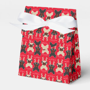 Mögen Ihre Tage fröhliches und helles Mops-Ren Geschenkschachtel