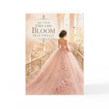 Mögen Ihre Träume schön erblühen Quinceañera-Karte