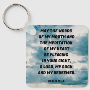 Mögen meine Worte und mein Herz bitte Gott Bibel V Schlüsselanhänger