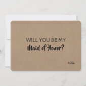 Mögen Sie auch... Funny Bridesmaid Vorschlag Einladung (Rückseite)