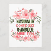 Mögen Sie das Vertrauen des mittelmäßigen weißen M Postkarte (Vorderseite)