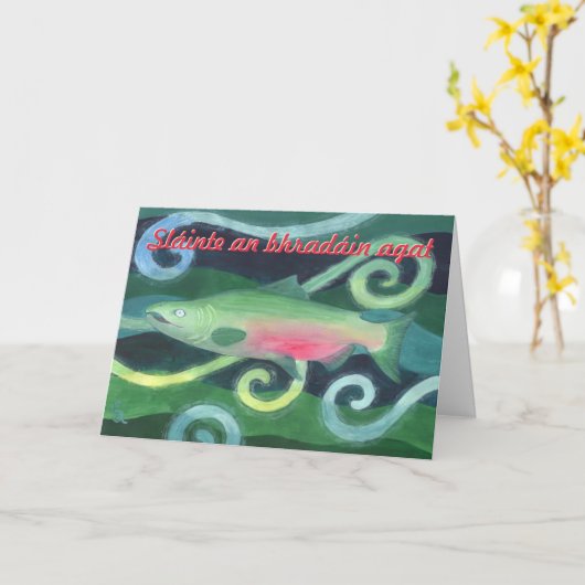 Mögen Sie die Gesundheit eines Lachs haben? Karte (Gelbe Blume)