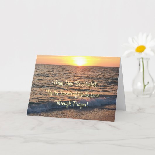 Mögen Sie durch den Power der Liebe Gottes geheilt Karte (Kleine Pflanze)