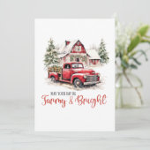 Mögen Sie fröhlich und hell sein Einladung (Stehend Vorderseite)