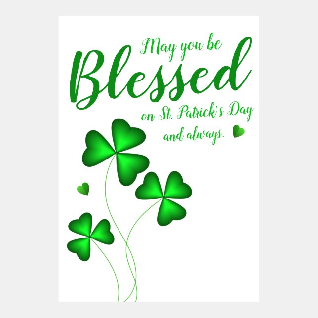 Mögen Sie gesegnet sein am St. Patrick's Day und A (Vorderseite)